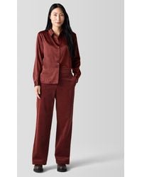 Eileen Fisher - Organic Cotton Corduroy Wide-leg Pant - Lyst