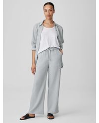 Eileen Fisher - Organic Cotton Lofty Gauze Straight Pant - Lyst