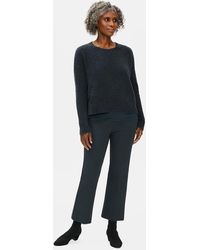 Eileen Fisher - Organic Cotton Twill Flare Cropped Pant - Lyst