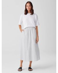 Eileen Fisher - Organic Cotton Ripple Pocket Skirt - Lyst