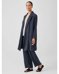 Eileen Fisher - Sandwashed Twill Trench Coat - Lyst