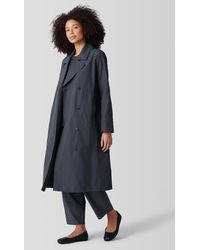 Eileen Fisher - Light Cotton Nylon Trench Coat - Lyst