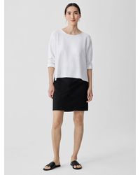 Eileen Fisher - Washable Stretch Crepe Mini Skirt - Lyst