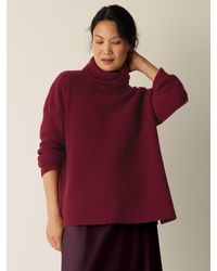 Eileen Fisher - Recycled Wool Cashmere Turtleneck Top - Lyst