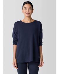 Eileen Fisher - Cozy Brushed Terry Hug Long Box-top - Lyst