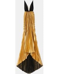Gucci Satin And Lamé Dress With Harness - Metallic