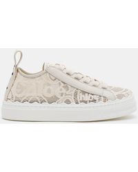 Chloé Exclusive To Mytheresa – Lauren Lace Sneakers in Pink - Lyst