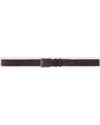 Tommy Hilfiger Cinturón Marrón Chocolate De Doble Trabilla