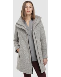 Calvin Klein Abrigo De Paño De Mujer En Color Gris