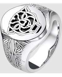 Thomas Sabo Anillo De Hombre Rebel De Plata Y ónix - Negro