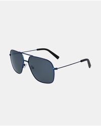 Nautica Gafas De Sol De Hombre Cuadradas De Metal En Azul Marino Con Lentes Polarizadas