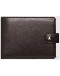 Montblanc Cartera De Hombre En Piel Marrón Con Broche