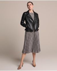 Woman El Corte Inglés Accordion Pleat Skirt With Animal Print - Multicolour