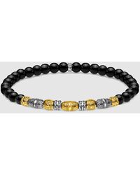 Thomas Sabo Pulsera De Hombre De Plata Y Obsidiana - Negro
