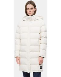 Calvin Klein Plumífero De Mujer Con Logo Y Capucha - Blanco