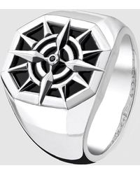 Thomas Sabo Anillo De Hombre Rebel De Plata Y ónix - Negro