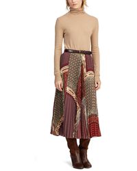 Polo Ralph Lauren Wo Printed Accordion Pleat Skirt - Multicolour