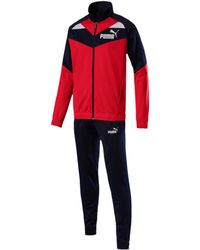 blue and red puma tracksuit