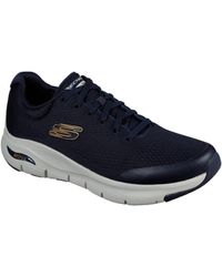 skechers lace up sneakers hombre negro