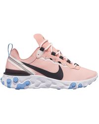 nike pale pink react element 55 trainers