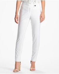Calvin Klein Pantalón De Mujer Largo Color Liso - Blanco