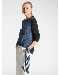 Elena Miro - T-shirt in due tessuti con stampa - Lyst