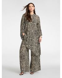 Elena Miro - Pantaloni palazzo stampati in viscosa - Lyst