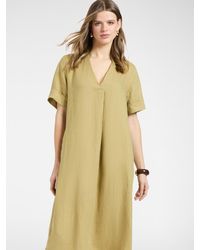 Elena Miro - Abito in lino con scollo a V - Lyst