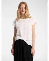 Elena Miro - T-shirt in cotone con applicazioni - Lyst