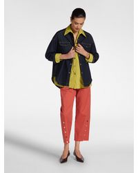 Elena Miro - Pantaloni in gabardina con bottoni - Lyst