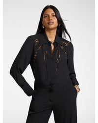 Elena Miro - Camicia in viscosa con ricami traforati - Lyst
