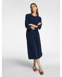 Elena Miro - Abito in tricot con cintura rigata - Lyst