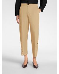 Elena Miro - Pantaloni in gabardina con bottoni - Lyst