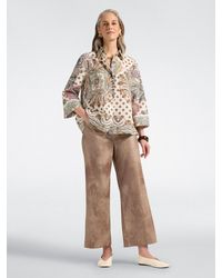 Elena Miro - Pantaloni palazzo cropped effetto used - Lyst