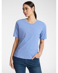 Elena Miro - T-shirt in cotone con ricamo Monogram - Lyst