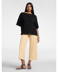 Elena Miro - Pantaloni cropped in gabardina - Lyst