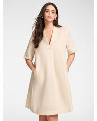 Elena Miro - Abito chemisier in lino maniche corte - Lyst