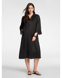 Elena Miro - Abito in lino con pizzo - Lyst