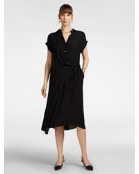 Elena Miro - Abito chemisier con nodo laterale - Lyst
