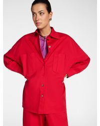 Elena Miro - Camicia lunga in gabardina - Lyst