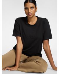 Elena Miro - T-shirt in cotone con ricamo Monogram - Lyst