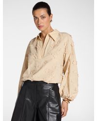 Elena Miro - Blusa in voile di cotone con ricami - Lyst