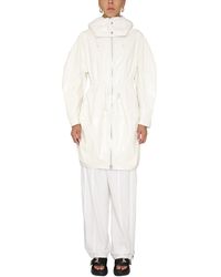 Bottega Veneta - PARKA CON CAPPUCCIO IN PELLE - Lyst