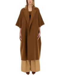 Max Mara - Camel Drap Cape Coat - Lyst