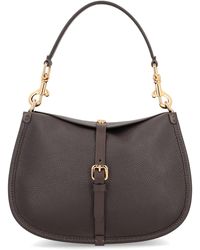 Etro - Medium Grained Leather Shoulder Bag With Buckle - Lyst