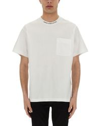 Versace Jeans Couture - T-Shirt With Logo On The Collar - Lyst