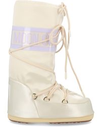 Moon Boot - Ivory Leather Boots - Lyst