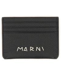 Marni - Portacarte Con Rammendo Logo - Lyst