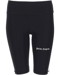 Palm Angels - Shorts Track Biker Con Logo - Lyst