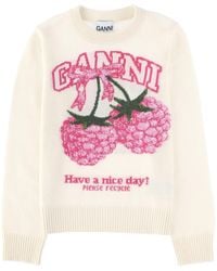 Ganni - Maglia "Raspberry" - Lyst